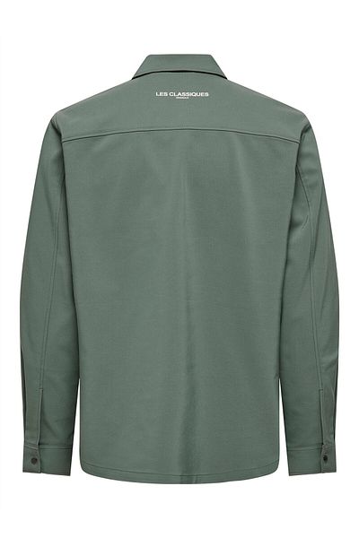 Only & Sons ONSLES CLASSIQUES OVERSHIRT LS SHIRT Ανδρικό πράσινο πουκάμισο UK - 22030840