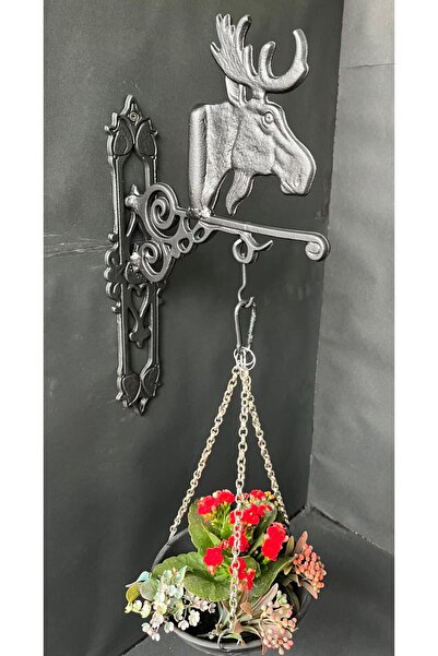 Ant Bahçe Çiçek Askılığı El Yapımı Ik Tarz Dökme Demir Geyik Formunda
