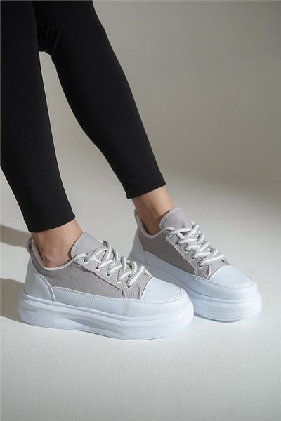 lovitto Lace-Up Linen Sports Shoes Women's Sneaker