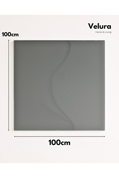 Velura Home & Living Şeffaf Kare Cam & Orta Sehpa Camı & Şeffaf Cam & Ayna ve...