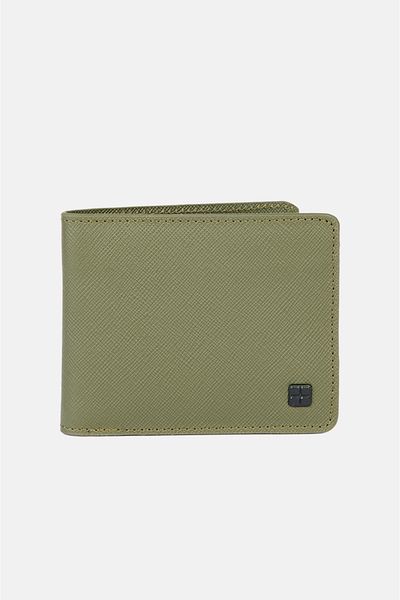 Avva Men's Khaki 100% Leather Wallet A32y9561