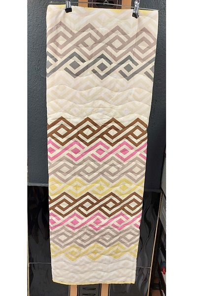 Ogi Home Cotton Multi-Purpose Patterned Single Pique, Bed Cover (160X230) - Yellow-Pink Striped