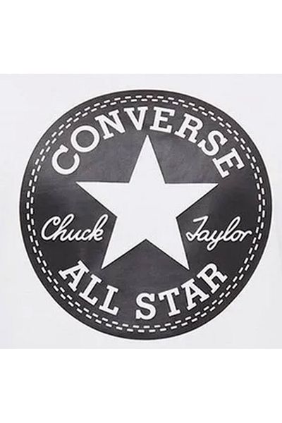 converse Standard Fit Center Front Chuck Patch Knock Out Tee unisex t-shirt White