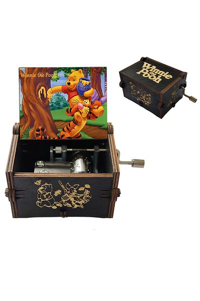 Choice Winnie the Pooh 2 Wooden Music Box Frozen Beauty and Beast Hand Cranked Home Decoration Carved Music