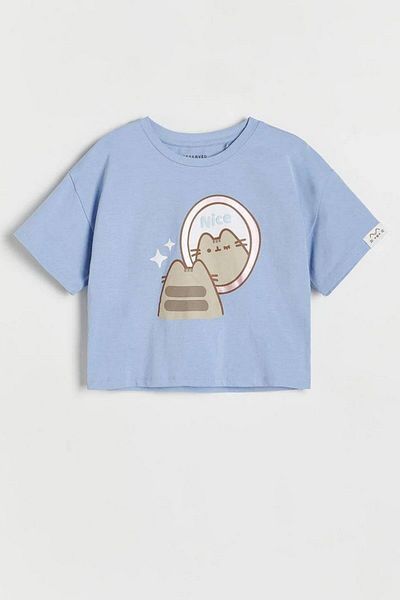 Motebarn Wear Tricou Nice Bumbac pentru Fata Albastru