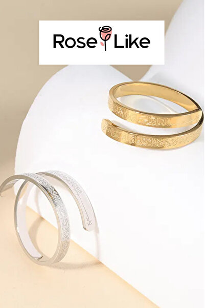 RoseLike Ayetel Kürsi Çelik Erkek/Kadın Yüzük