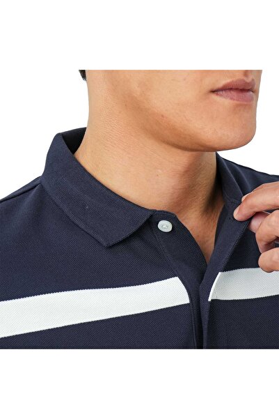 Giordano Men's Lion Embroidery Stripe Polo