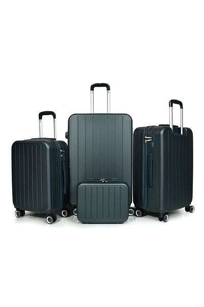 MORANO Morano 4-Piece Luggage Set Durable and Lightweight Spinner Wheeled Suitcase with Numbered Security Lock