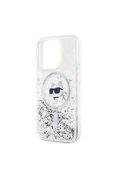 Karl Lagerfeld Θήκη για iPhone 15 Pro Max Liquid Glitter MagSafe, Karl Lagerfeld - Διαφανής