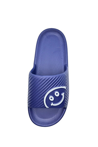 TECOS Papuci de plaja sau piscina pentru barbati, Tecos®, albastru, marimea 42-43, 27 cm, HAPPY FACE