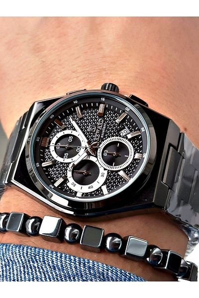 Reward Silver Color Functions Active Steel Strap Men's Wristwatch + BRACELET
