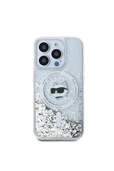 Karl Lagerfeld Θήκη για iPhone 15 Pro Max Liquid Glitter MagSafe, Karl Lagerfeld - Διαφανής