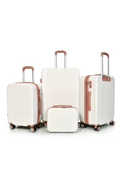 MORANO Morano 4-Piece Luggage Set Durable and Lightweight Spinner Wheeled Suitcase with Numbered Security Lock