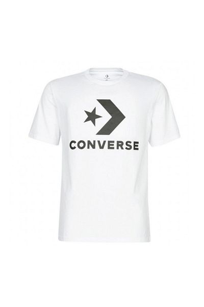 converse StandardFitCenterFrontLargeLogoStarChevSSTee unisex t-shirt White