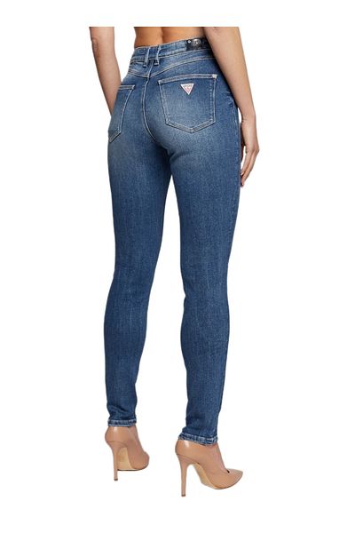 Guess Guess 1981 EXPOSED BUTTON women's pants blue