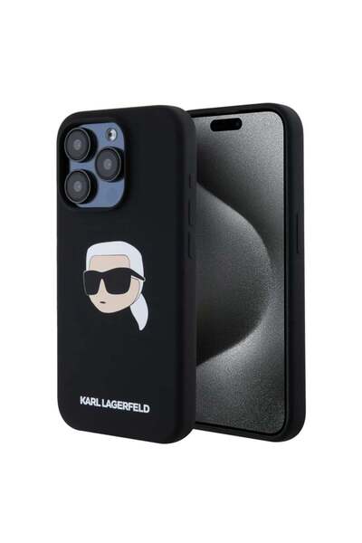 Karl Lagerfeld Θήκη για iPhone 15 Pro, Σιλικόνη MagSafe, Karl Lagerfeld - Μαύρη