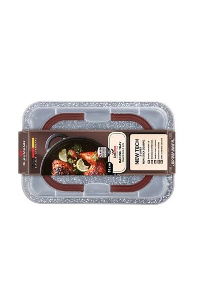 Blaumann Carbon steel oven tray, protective lid, size 36.5x24.5x5.5 cm, 2 layers, ceramic
