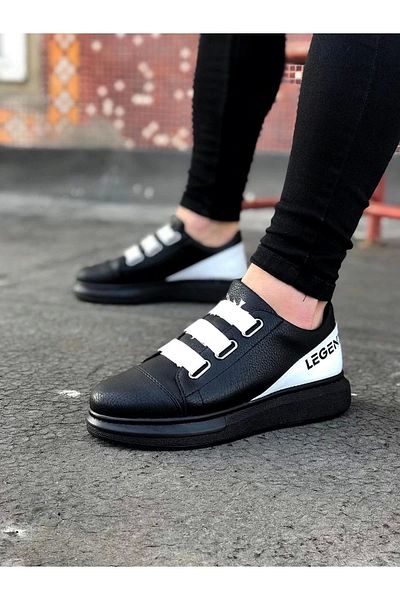 aradimtaradim Wagoon Wg029 3 Stripes Legend Charcoal White Thick Sole Casual Men's Shoes