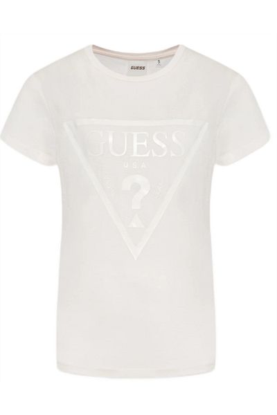 Guess Guess ADELE SS CN TEE women's t-shirt beige