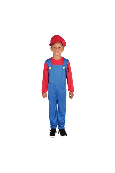 KidMania Costum instalator Mario KidMania® pentru baieti 6-8 ani 116-128 cm