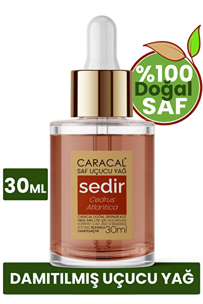 caracal 30ml Saf Sedir Ağacı Yağı Doğal %100 Saf Uçucu Yağ Cedrus Atlantica