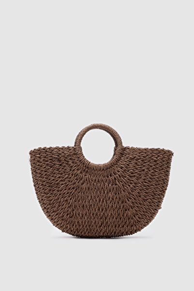 OGGO Hasır Büyük Boy El & Çapraz Çanta