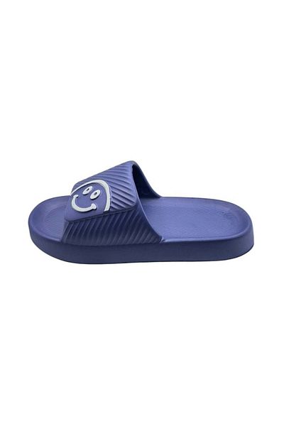 TECOS Papuci De Plaja Sau Piscina Pentru Barbati, ®, Albastru, Marimea 40-41, 26 Cm, Happy Face