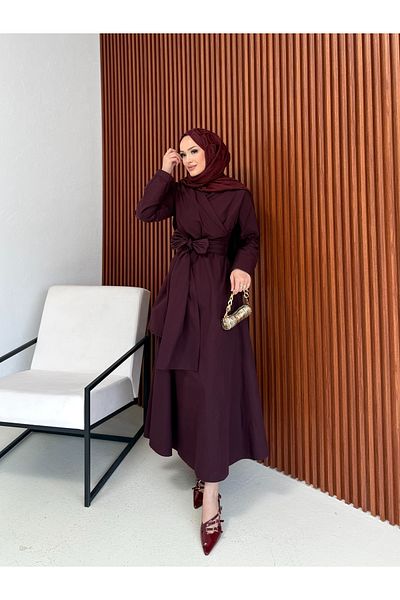 Melike Tatar Tie-Up Poplin Dress 3-2555