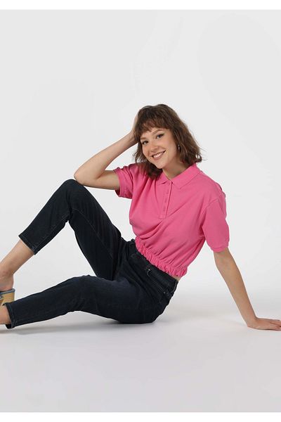 Colin's Mom Fit High Waist Slimming Leg Women's Dark Indigo Jean Trousers