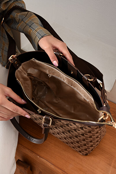 Cacharel Paris Women's Hand and Shoulder Bag Monogram Fabric