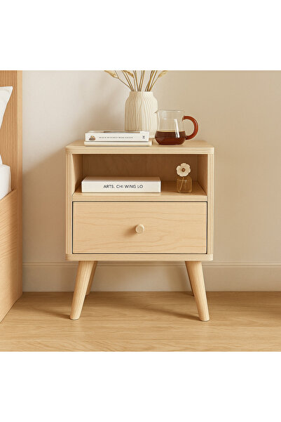 Trihome Doğal Huş Kontraplak El Yapımı Komodin – Minimalist & Modern Tasarım ...