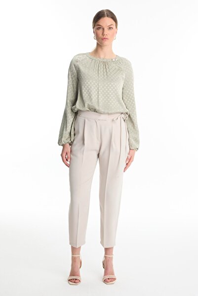 Zühre Пояс Детальний Бежеві Штани P-0229