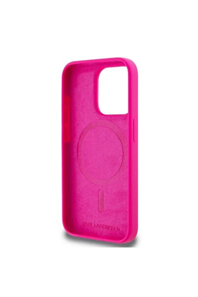 Karl Lagerfeld Carcasă pentru iPhone 15 Pro Max, silicon MagSafe, Karl Lagerfeld - roz