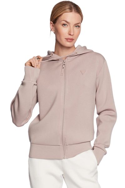 Guess ALLIE SCUBA HOODIE Z women's sweatshirt pink
