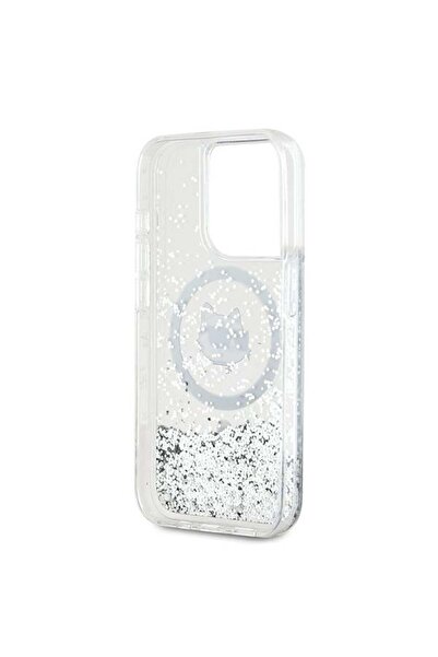 Karl Lagerfeld Θήκη για iPhone 15 Pro, Υγρό γκλίτερ MagSafe, Karl Lagerfeld - Διαφανής