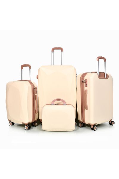 MORANO Morano 4-Piece Luggage Set Durable and Lightweight Spinner Wheeled Suitcase with Numbered Security Lock