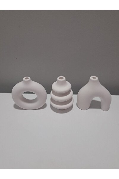 Daisy Minimal Vazo Set 3'lü Bohem Biblo Minyatür