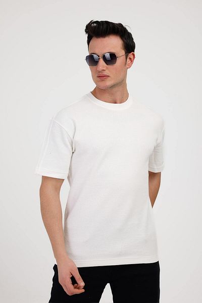 Decas Βαμβακερό μπλουζάκι VIGOR Crew Neck - Λευκό