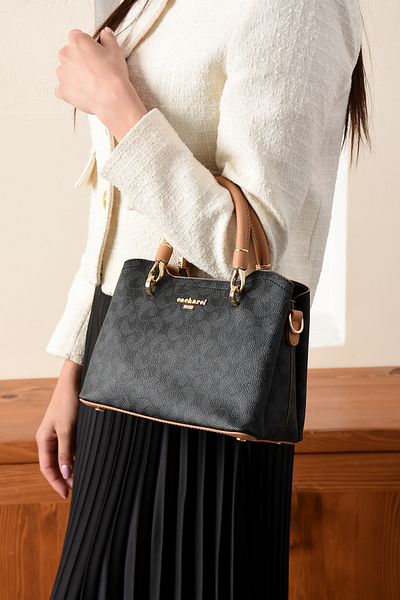 Cacharel Paris Women's Hand and Shoulder Bag Monogram Fabric