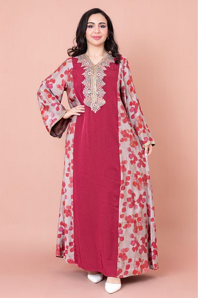 IKKXA Modern Embroidered Jalabiya