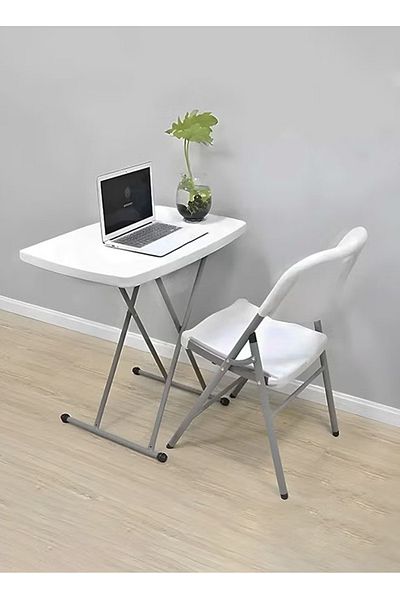 Cady One Rectangular Folding Picnic Table And Camping Trips White