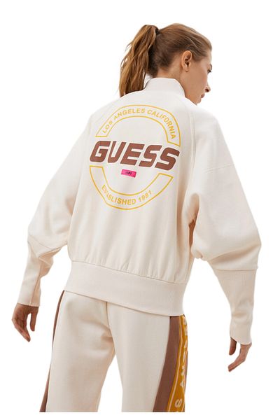 Guess Hanorac de damă ADRIANNA FULL ZIP SW bej