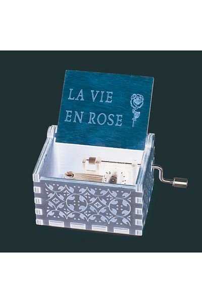 Choice LA VIE EN ROSE Wooden Music Box Frozen Beauty and Beast Hand Cranked Home Decoration Carved Musical
