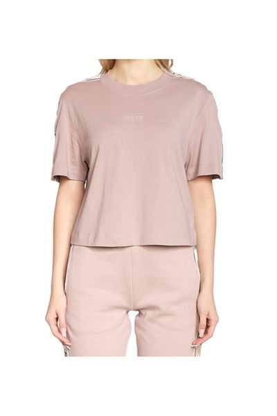 Guess BRITNEY CROP TEE women's t-shirt pink