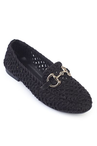 Capone Outfitters Дамски мокасини Tani Wicker с метална катарама и плетена плетка
