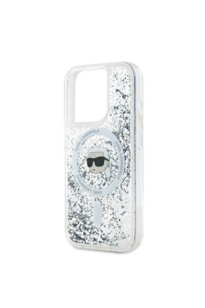 Karl Lagerfeld Θήκη για iPhone 15 Pro Max Liquid Glitter MagSafe, Karl Lagerfeld - Διαφανής