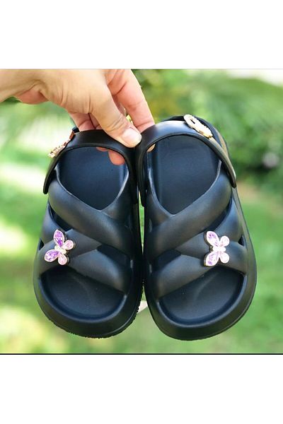 Pandalina Girl Sandals Shiny Butterfly Stone Non-Slip Sole Phylon (Light) Sandals