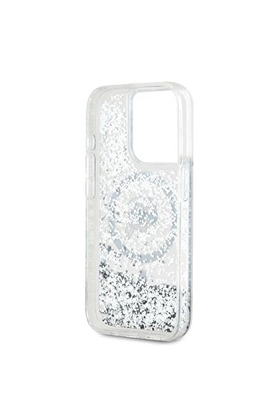 Karl Lagerfeld Θήκη για iPhone 15 Pro Max Liquid Glitter MagSafe, Karl Lagerfeld - Διαφανής