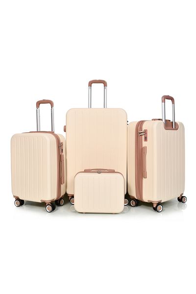 MORANO Morano 4-Piece Luggage Set Durable and Lightweight Spinner Wheeled Suitcase with Numbered Security Lock