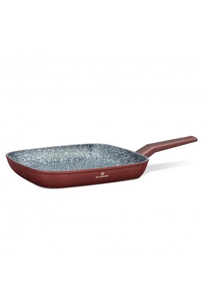 Blaumann Tigaie gril aluminiu turnat, dimensiune 28x4 cm, 3 straturi, acoperire marmura ceramica